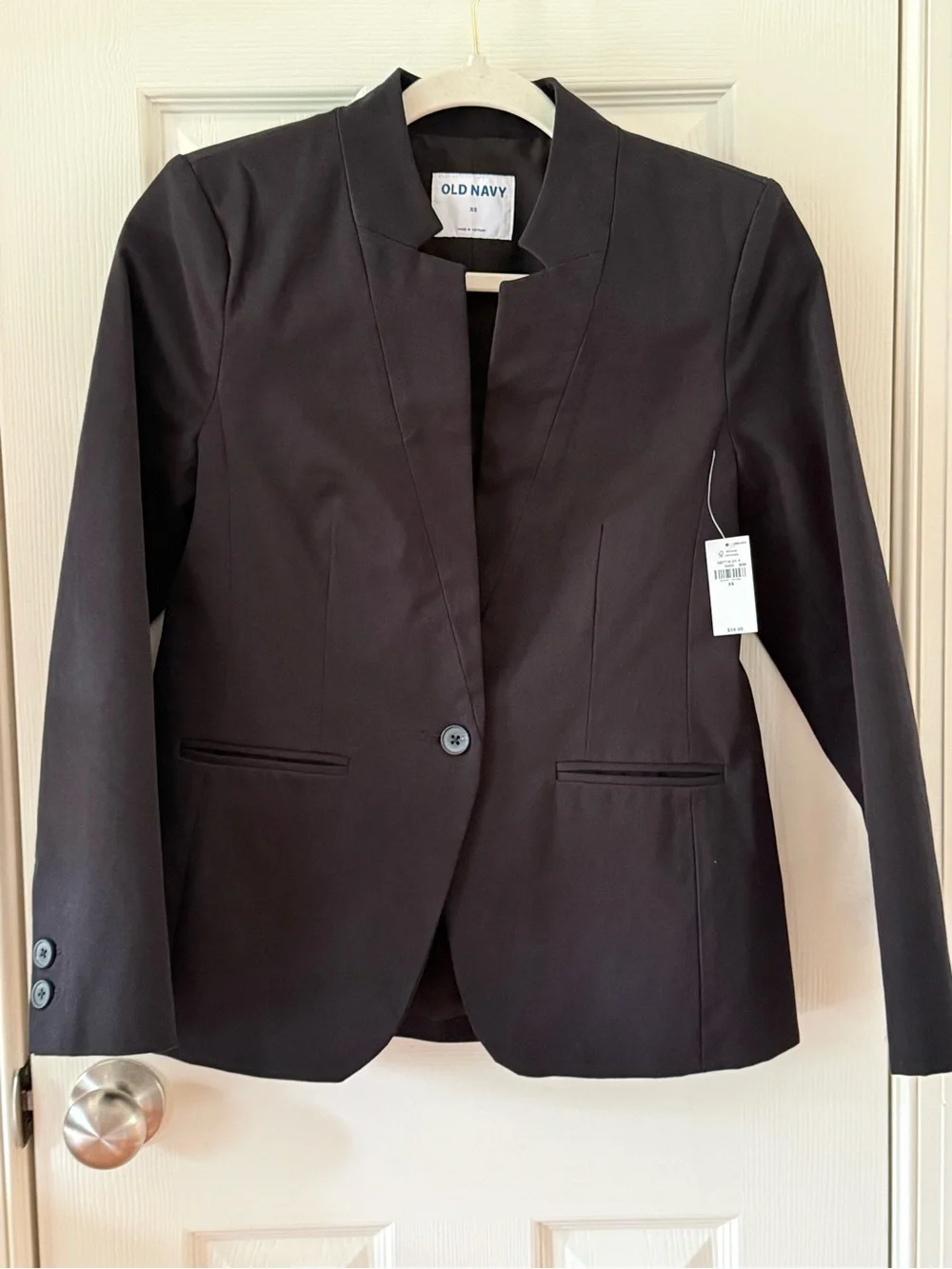 NWT Old Navy Black Tailored Blazer Structured Career Office Jacket Size XS